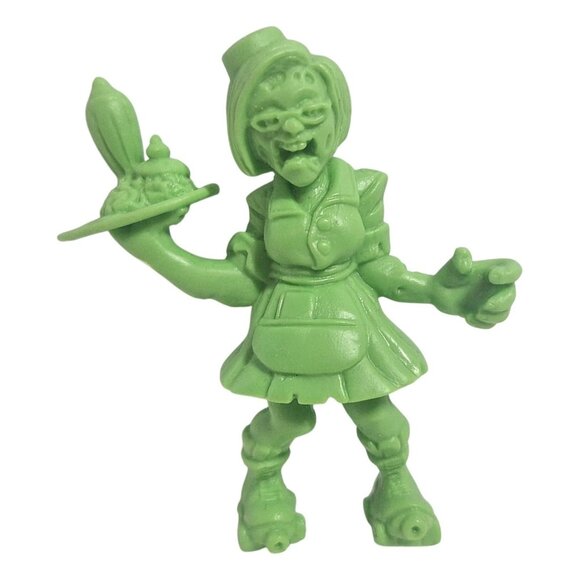 Green SLUG Zombies 2015 Figure Retro Roller Girl Holding Bird On Tray Zombie - Picture 1 of 7